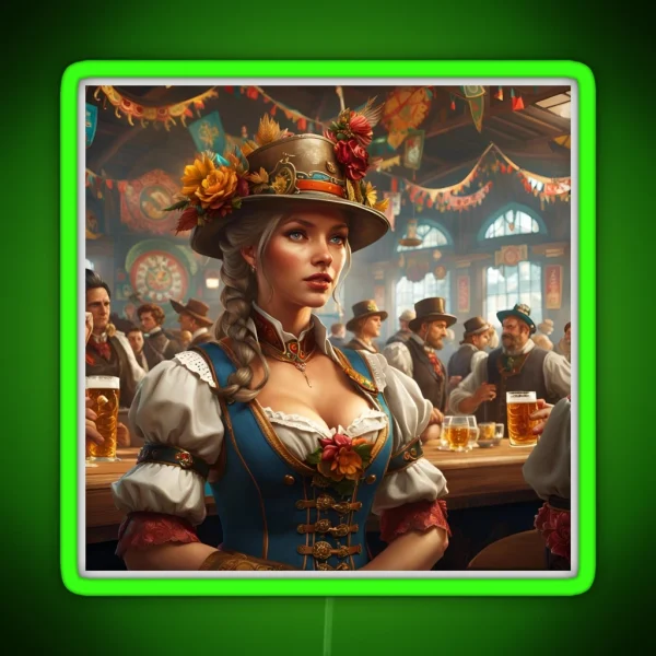 Octoberfest Maiden RGB Neon Sign