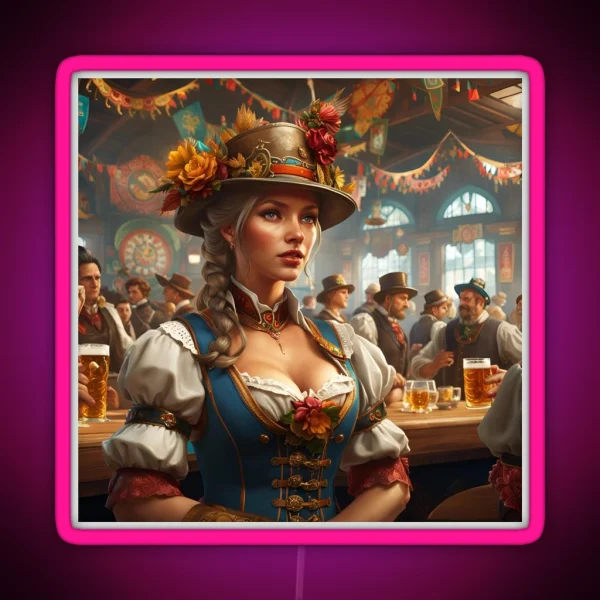 Octoberfest Maiden RGB Neon Sign