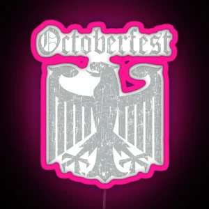 Octoberfest Oktoberfest German Eagle Distressed Look RGB Neon Sign