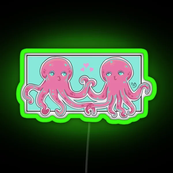 Octopus Lovers RGB Neon Sign