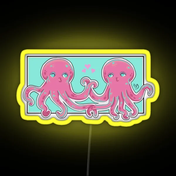 Octopus Lovers RGB Neon Sign