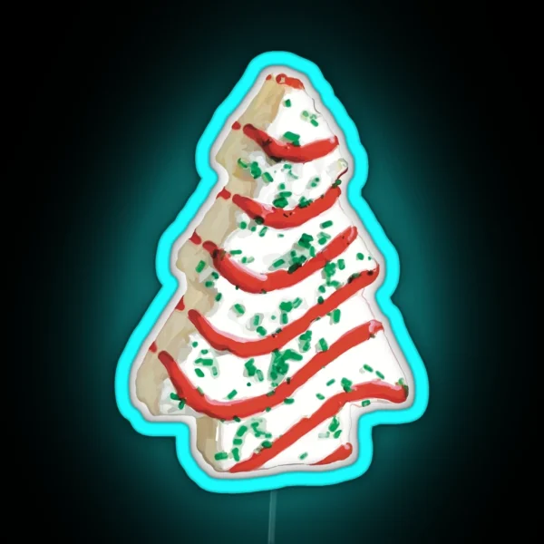 Ode To The Christmas Tree Cake RGB Neon Sign