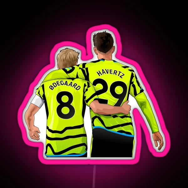 Odegaard X Havertz Arsenal RGB Neon Sign
