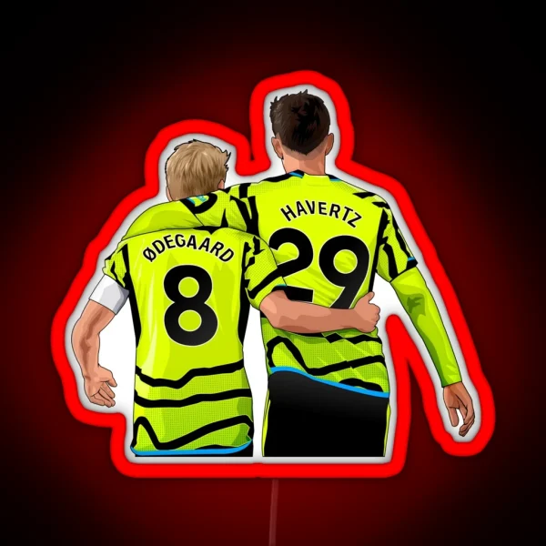 Odegaard X Havertz Arsenal RGB Neon Sign