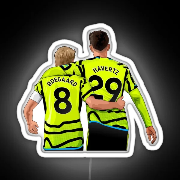 Odegaard X Havertz Arsenal RGB Neon Sign