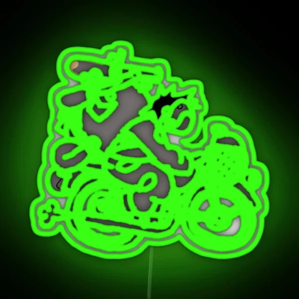OFF Motorcyclist Zacharie RGB Neon Sign