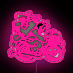 OFF Motorcyclist Zacharie RGB Neon Sign