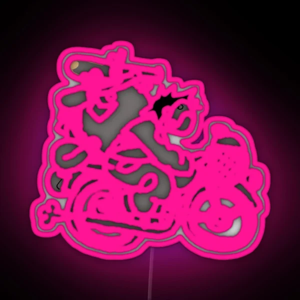 OFF Motorcyclist Zacharie RGB Neon Sign