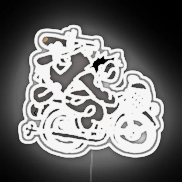 OFF Motorcyclist Zacharie RGB Neon Sign