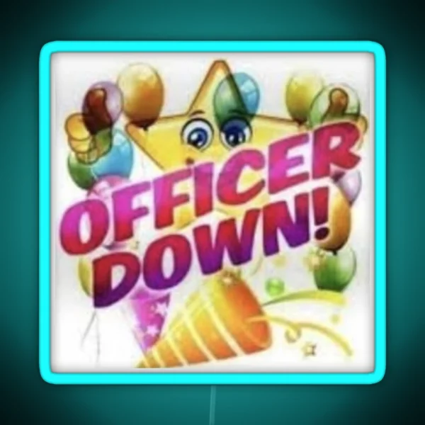 Officer Down Acab RGB Neon Sign