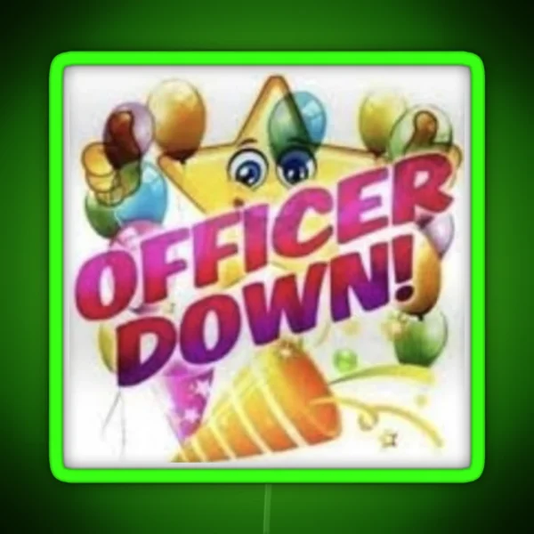 Officer Down Acab RGB Neon Sign