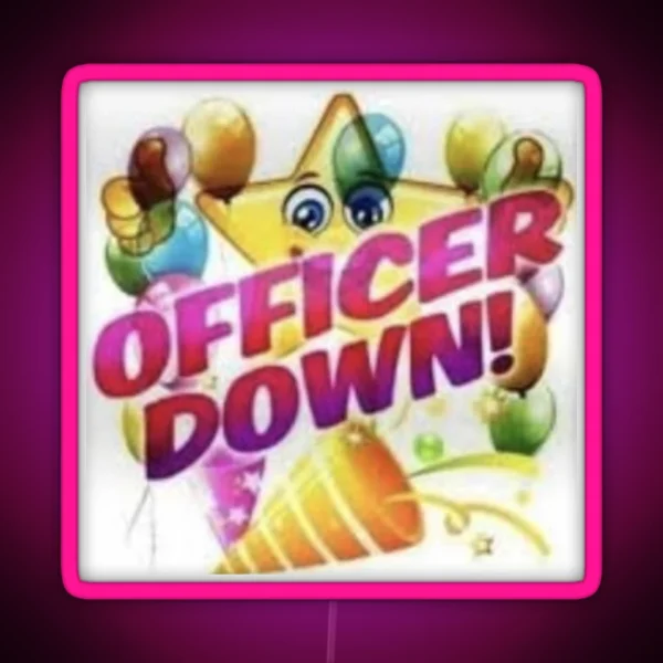 Officer Down Acab RGB Neon Sign