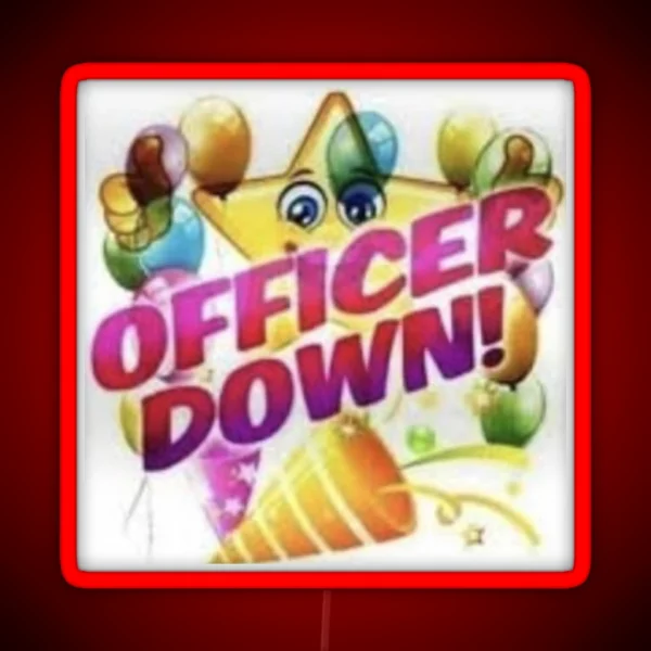 Officer Down Acab RGB Neon Sign