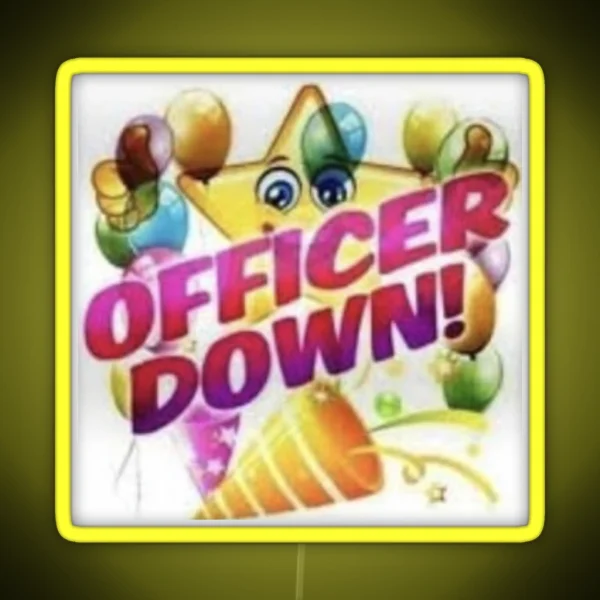 Officer Down Acab RGB Neon Sign