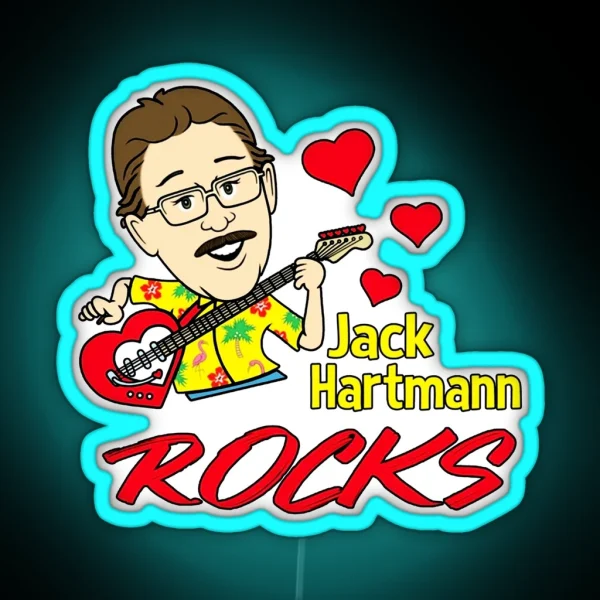 Official Jack Hartmann Rocks Short Sleeve RGB Neon Sign