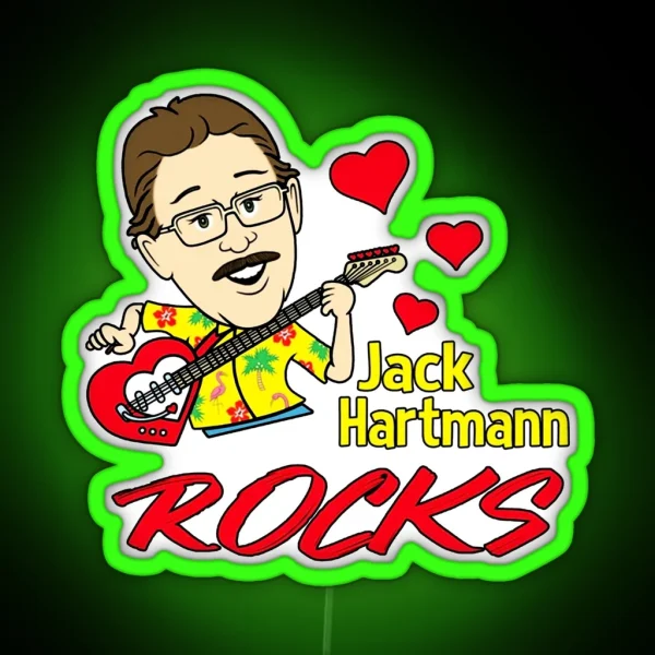 Official Jack Hartmann Rocks Short Sleeve RGB Neon Sign