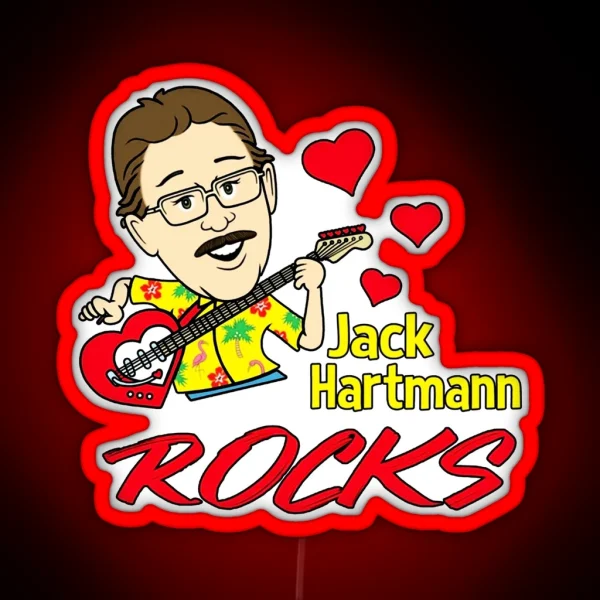 Official Jack Hartmann Rocks Short Sleeve RGB Neon Sign