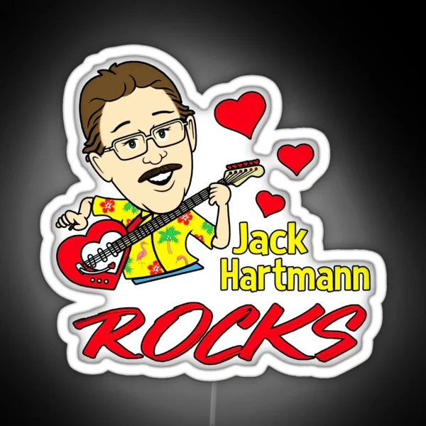 Official Jack Hartmann Rocks Short Sleeve RGB Neon Sign