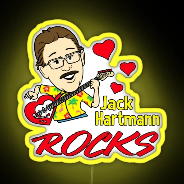 Official Jack Hartmann Rocks Short Sleeve RGB Neon Sign