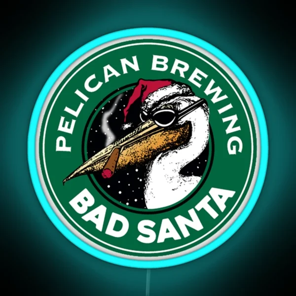 Official Pelican Bada Santa Merch RGB Neon Sign