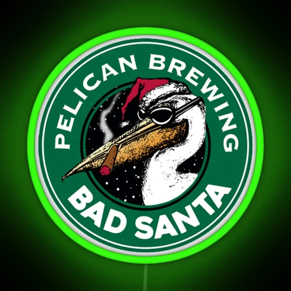Official Pelican Bada Santa Merch RGB Neon Sign