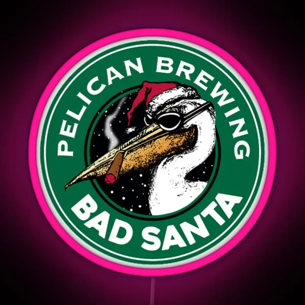 Official Pelican Bada Santa Merch RGB Neon Sign