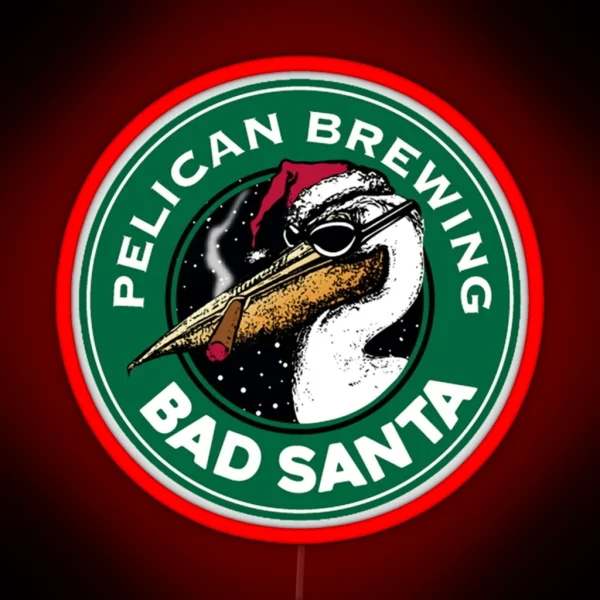 Official Pelican Bada Santa Merch RGB Neon Sign