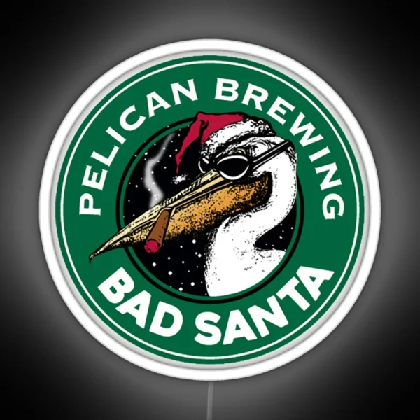 Official Pelican Bada Santa Merch RGB Neon Sign