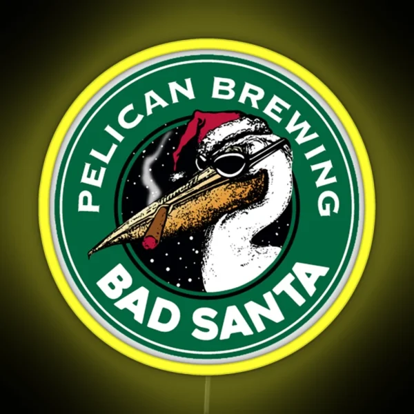 Official Pelican Bada Santa Merch RGB Neon Sign