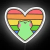 Neon Illuminated Rainbow Accented OG Froggy Logo Sign Art Decoration