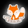 Vibrant 'Oh For Fox Sake' RGB LED Neon Sign Lighting