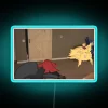 Hilarious Oh No He Fell Moment in Neon Letters