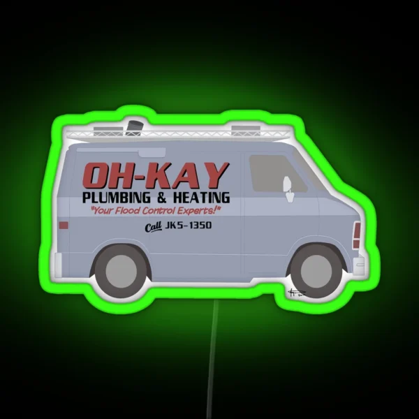 Oh Kay Plumbing Van RGB Neon Sign