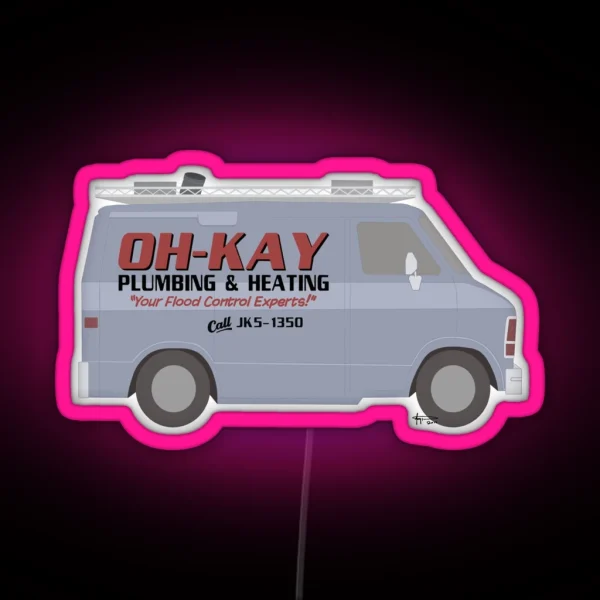 Oh Kay Plumbing Van RGB Neon Sign