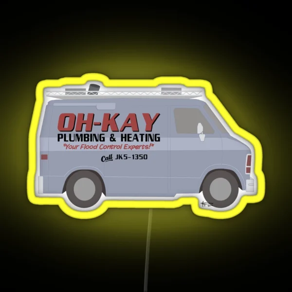 Oh Kay Plumbing Van RGB Neon Sign