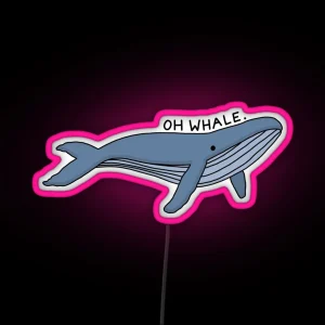 Oh Whale Whale Illustration 1 RGB Neon Sign