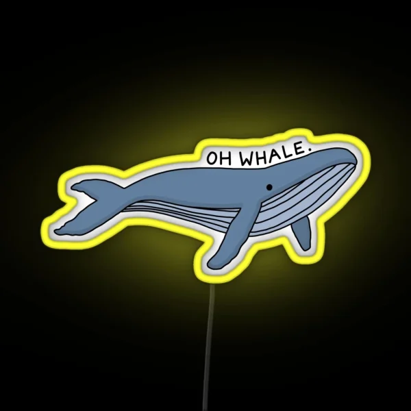 Oh Whale Whale Illustration 1 RGB Neon Sign