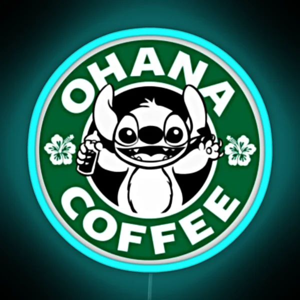Ohana Coffee RGB Neon Sign