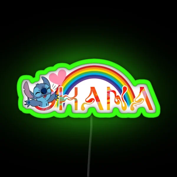 Ohana Rainbow RGB Neon Sign