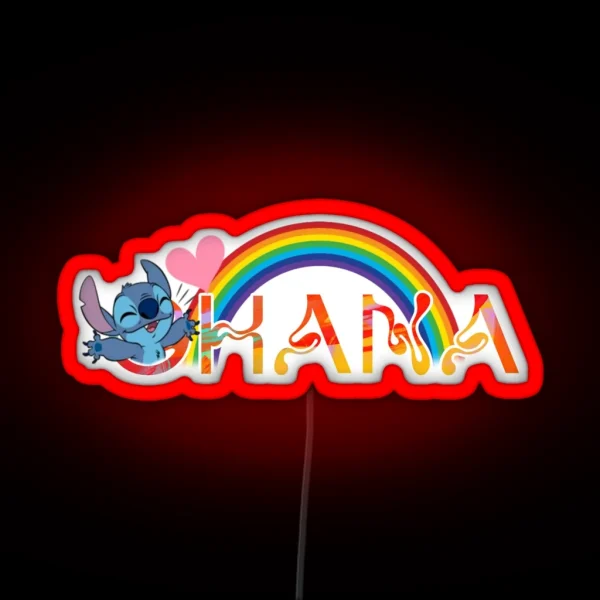 Ohana Rainbow RGB Neon Sign