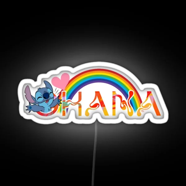 Ohana Rainbow RGB Neon Sign