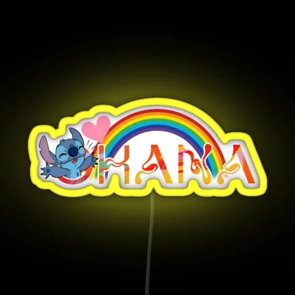 Ohana Rainbow RGB Neon Sign