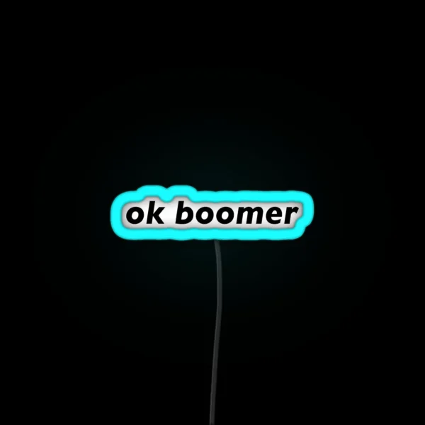 Ok Boomer Meme RGB Neon Sign