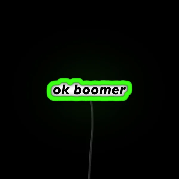 Ok Boomer Meme RGB Neon Sign