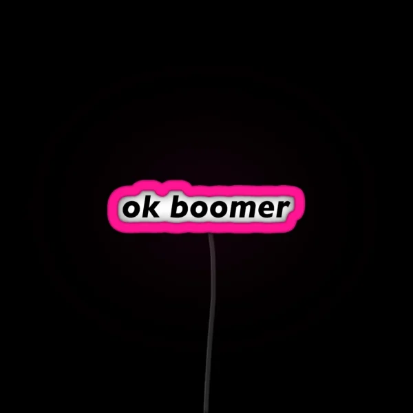 Ok Boomer Meme RGB Neon Sign