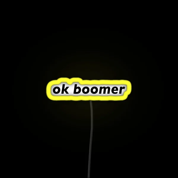 Ok Boomer Meme RGB Neon Sign