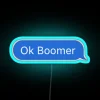 Eye-catching 'OK Boomer' LED neon light decoration for any room.
