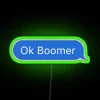OK Boomer Neon Sign with Multicolor RGB Lighted Display