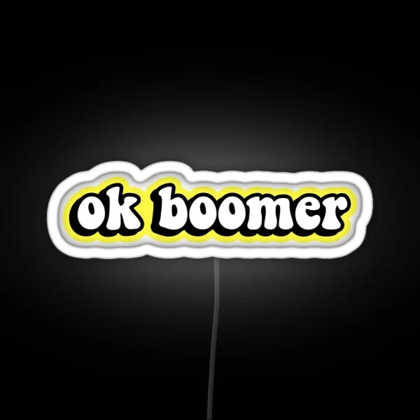 Ok Boomer Yellow RGB Neon Sign