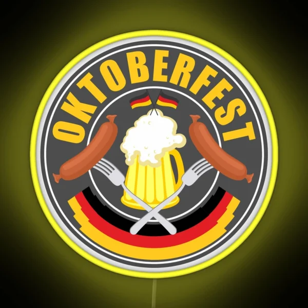 Oktoberfest German Beer Festival RGB Neon Sign